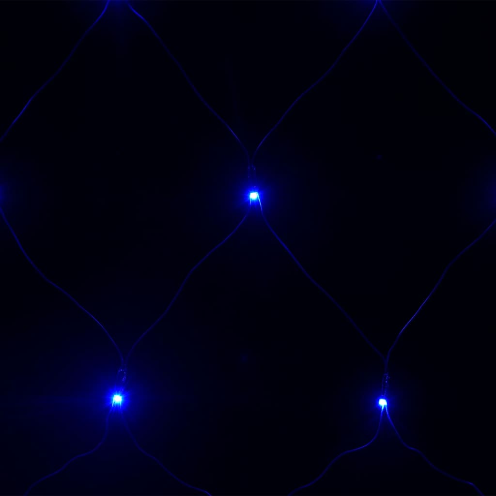 Red de luz navideña azul 3x3 m 306 LED Interior/exterior - 5
