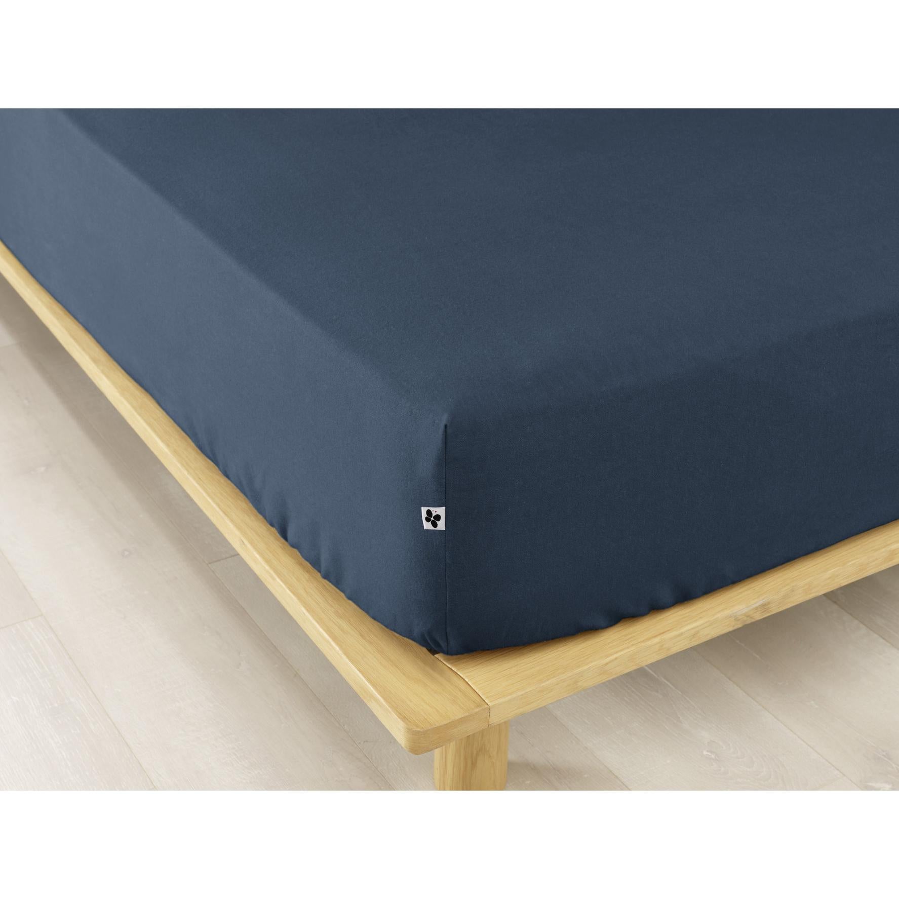 Pack Housse de couette chaude en flanelle 140 x 200 cm + drap housse 90x190 Bleu - 2