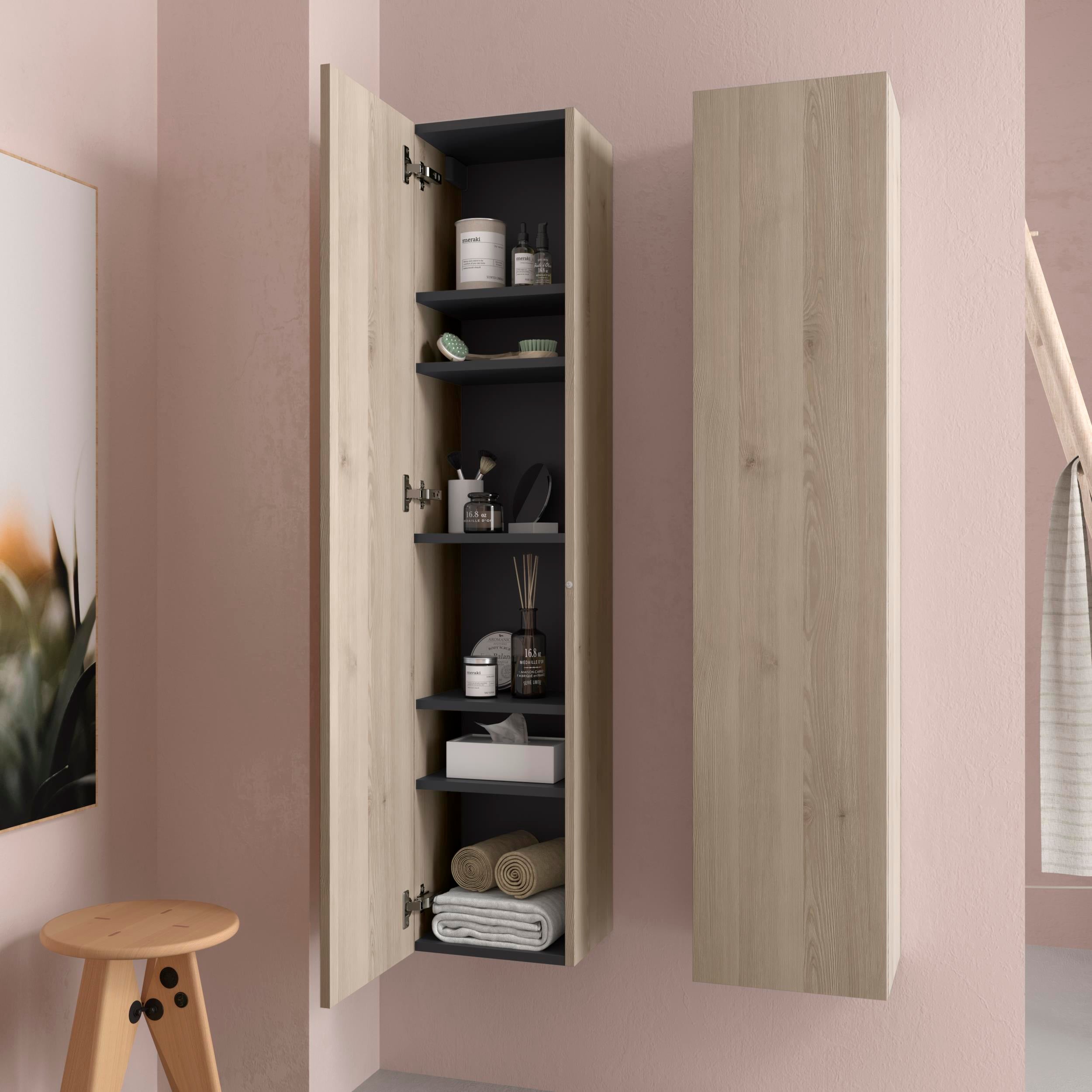 Columna de baño BEQUIA 140cm Roble Natural - 2
