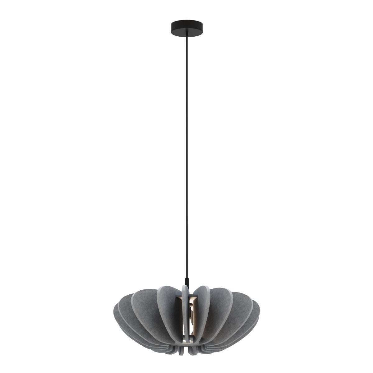 Lampa wisząca filcowa nastrojowa CAMBIO szaro-czarna 1xE27x60W filc wym:331,5x58x58cm IP20 Maytoni