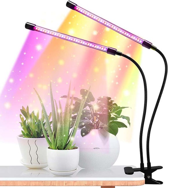 Lampada Per Piante A LED A Spettro Completo, 3 Teste, Con Timer E 9 Luminosità, USB