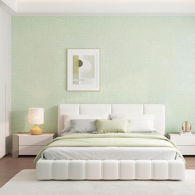 Carta da parati autoadesiva effetto lino, impermeabile e resistente all'umidità, ideale per la decorazione delle pareti, 50 x 280 cm - 2