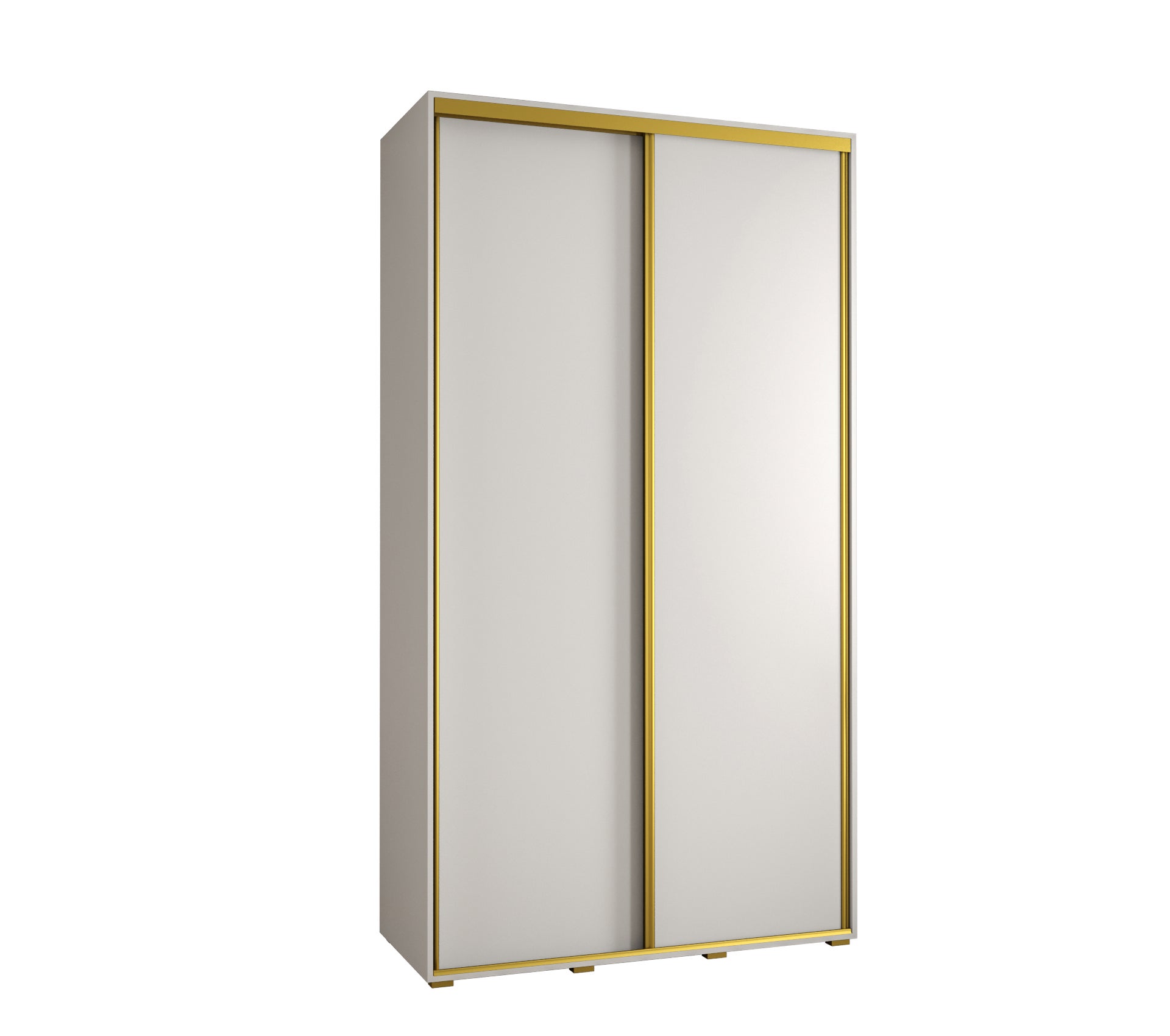 Szafa przesuwna wysoka Davos 1 140 x 45 x 235,2 cm biały + biały + u. złoty - Abiks Meble
