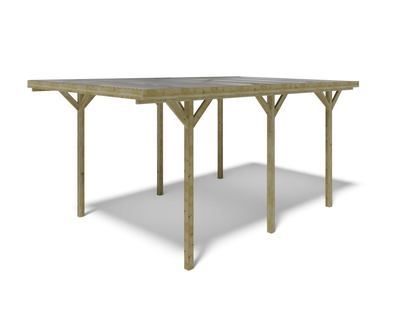 Carport, abri de voiture 3.04x5.12 m - 15.57 m2 - couverture PVC&nbsp; - CAR16PVCTR - ALTANKA - 2