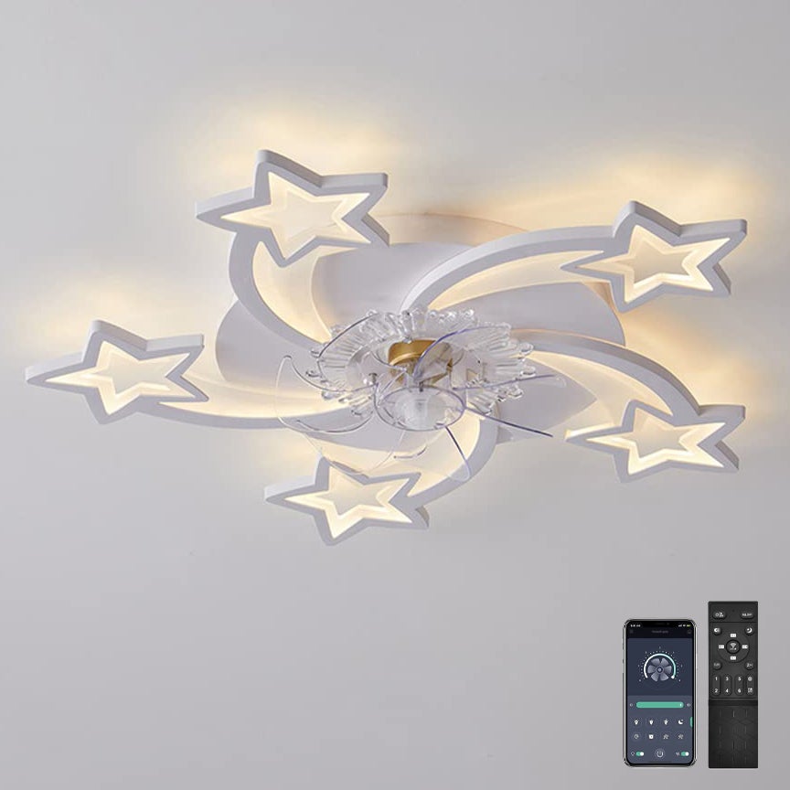 Ventilateurs de plafond avec application de lumières et télécommande, 6