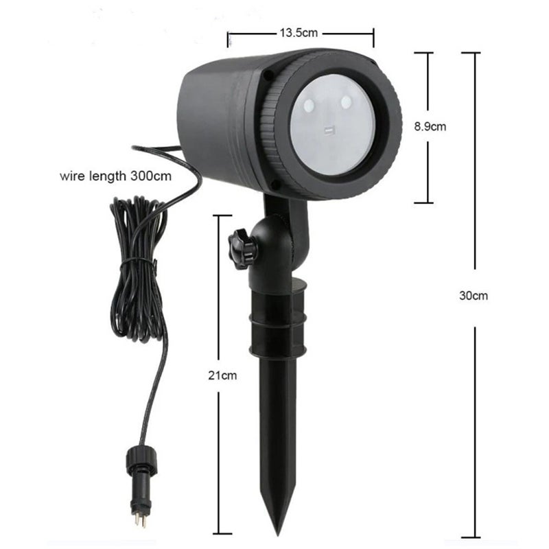 Projecteurs de Noël, éclairages extérieurs imperméables pour pelouse, lumières laser étoilées, décorations de fête de Noël, Nouvel An éclairage jardin - 7