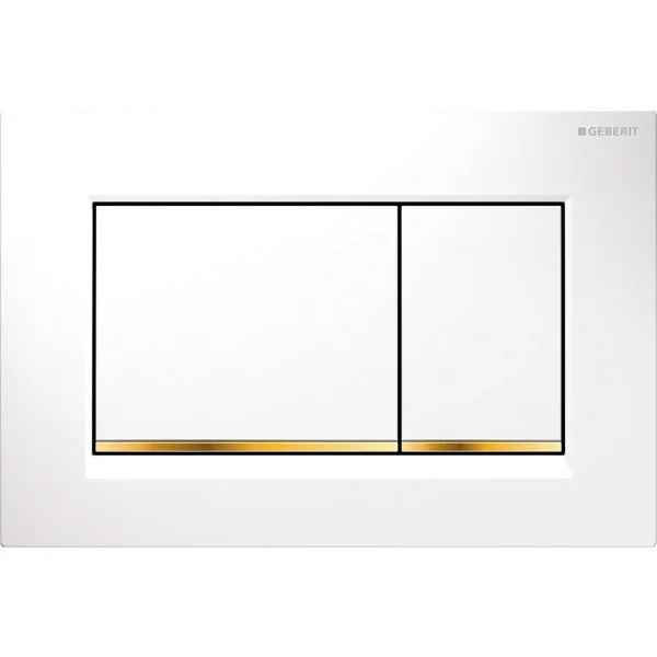 Placas de acionamento Geberit Sigma20, para descarga dupla, retangular, 115.883.KK.1, Cor: branco
