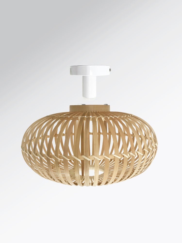 Lampada da soffitto per bagno Manila, finitura naturale, 1xE27 bambù D.38 cm, LUSSIOL - 3