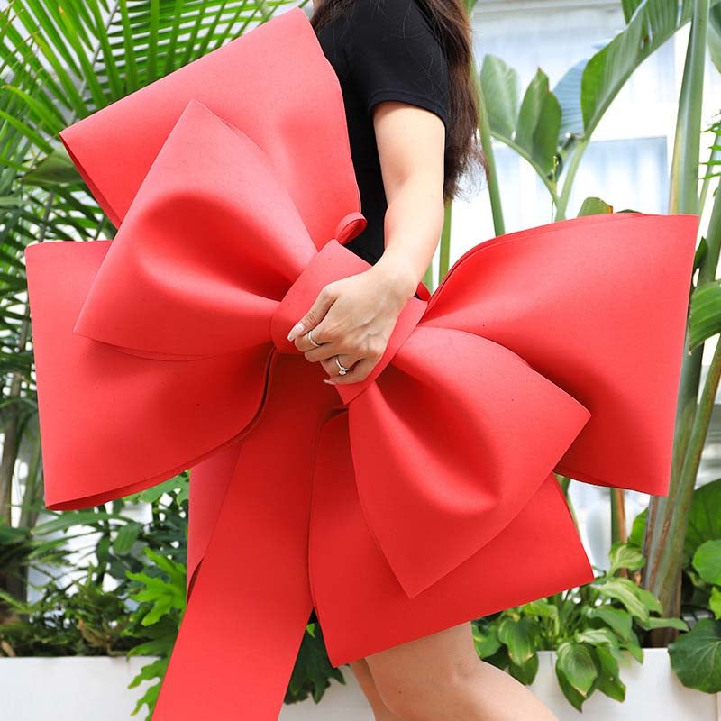 2 un Laço Vermelho Extra Grande em EVA leve e durável – Decoração Natal, Casamento, Dia dos Namorados, Ano Novo, Presente ou Casa - 6