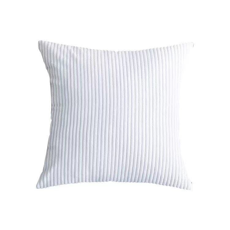 Taie d'oreiller en velours côtelé, taie d'oreiller décorative pour salon, housse de coussin de canapé, beige - 7