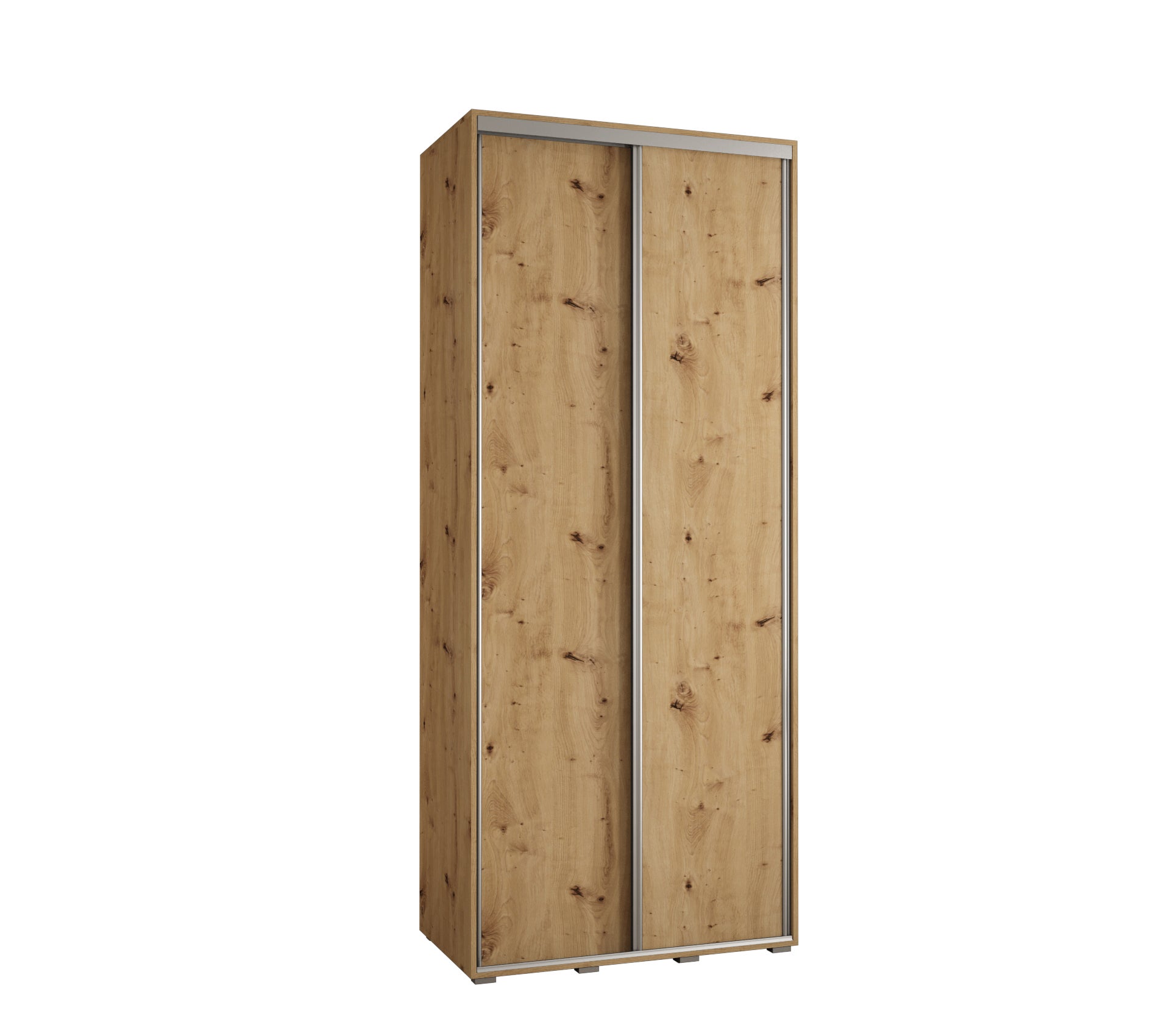 Szafa przesuwna wysoka Davos 1 110 x 45 x 235,2 cm artisan + artisan + u. srebrny - Abiks Meble