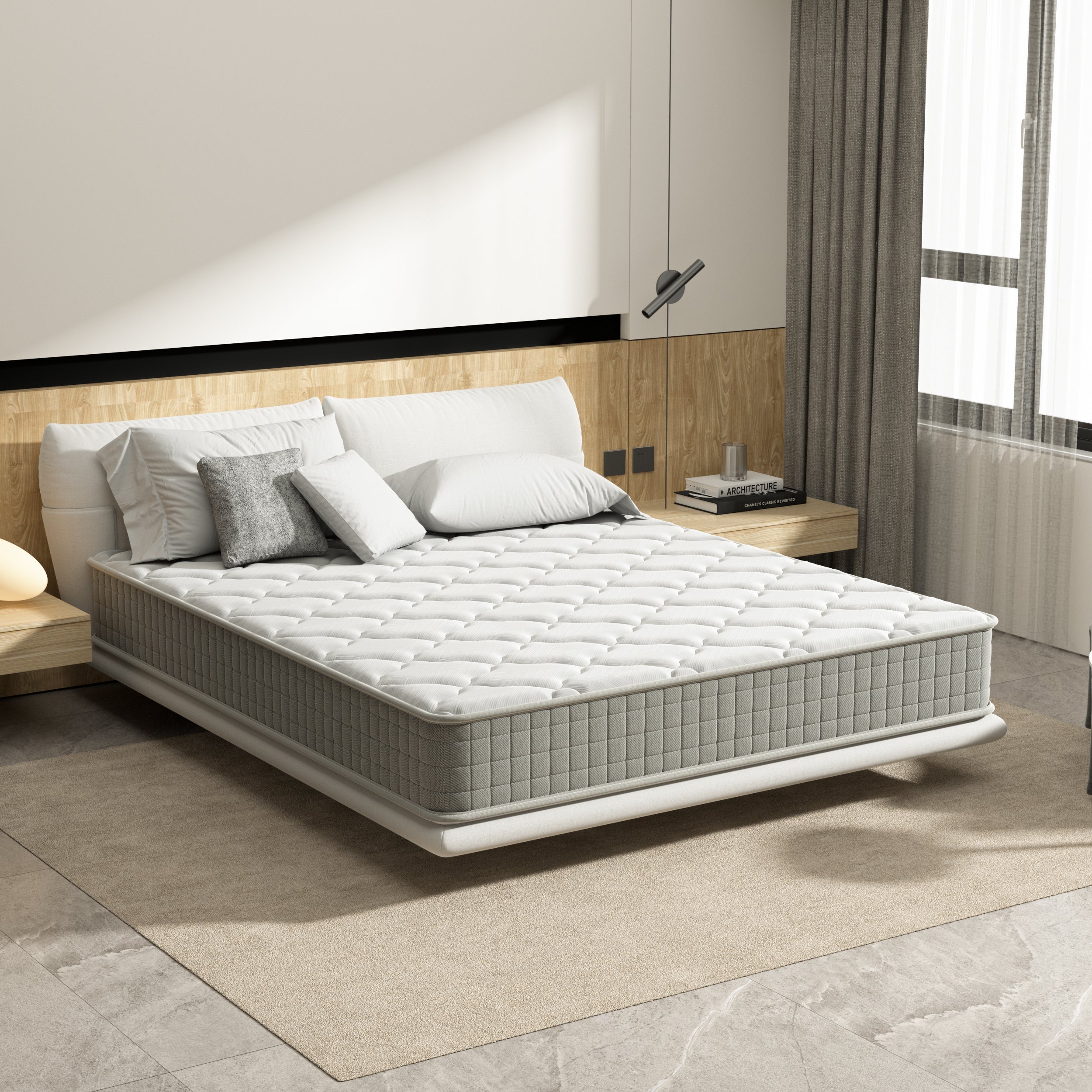 DEWINNER Matelas en mousse 140x190 cm - 25 cm de hauteur - 5