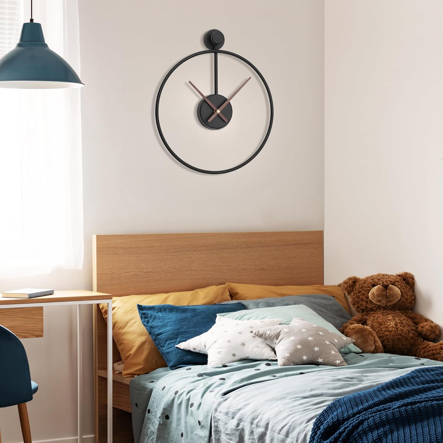 Horloge murale décorative moderne pour salon, 30 cm, à piles, silencieuse (sans tic-tac) - 6