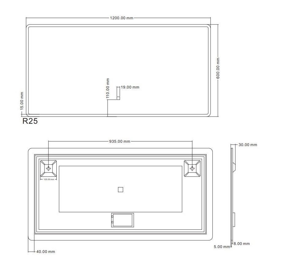 Meuble double vasque LUNA Bois Clair 120cm avec Miroir Reflet - 9