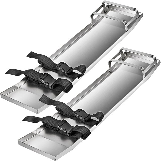 Genouillères en béton VEVOR 76,2 x 20,3cm,planches à genoux en acier inoxydable,paire de curseurs en béton,curseurs mobiles,avec sangles panneaux