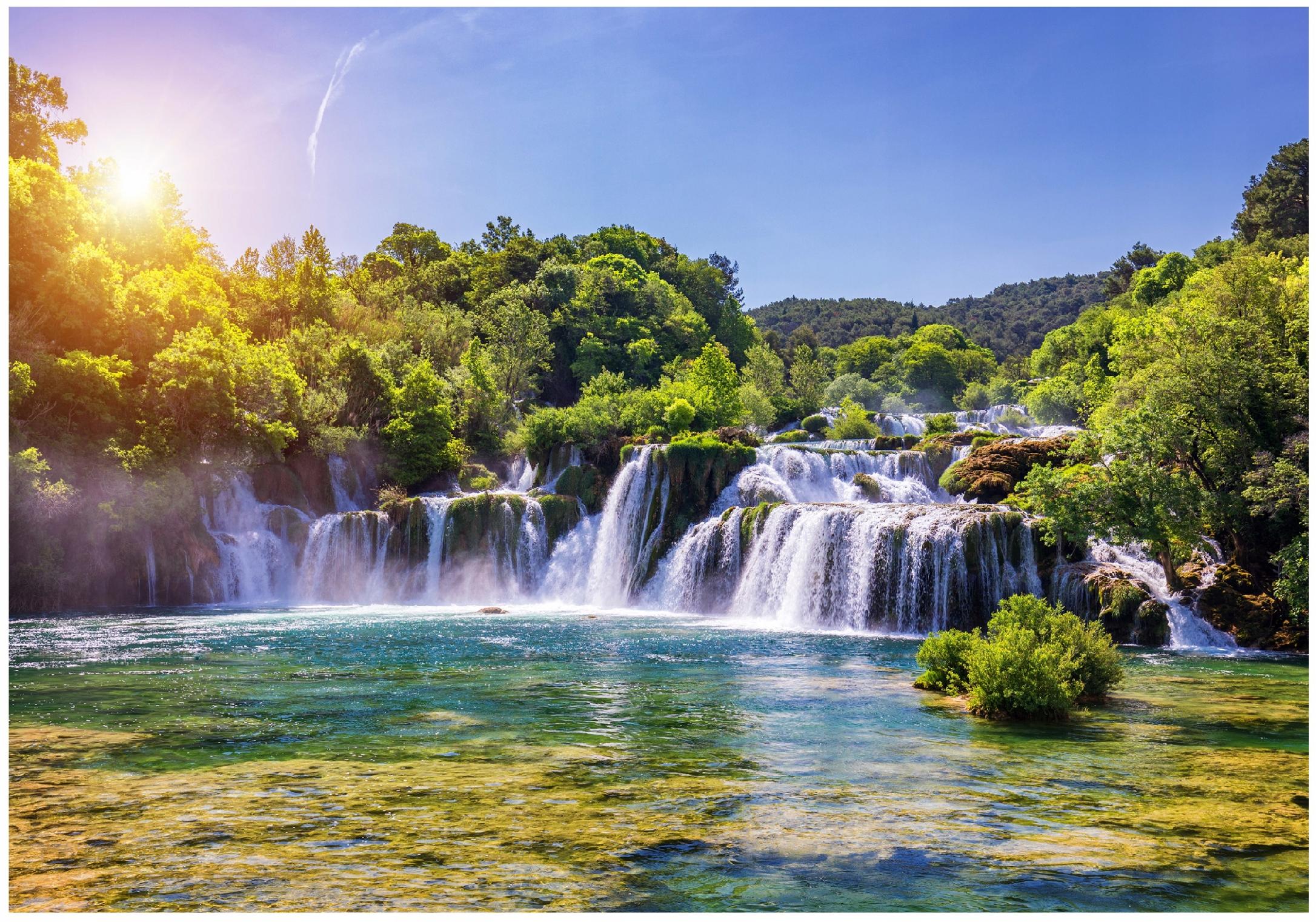Fototapeta Wodospad Las Natura 250x175 cm Tapeta Do Sypialni Salonu Kuchni Na Flizelinie