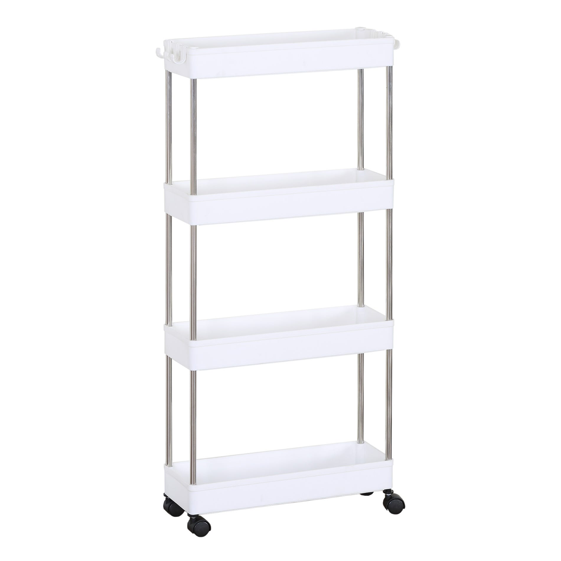 SONGICS Carrello Portaoggetti Stretto Con 3 Cassetti, Torre Portaoggetti Scorrevole, Ensola Da