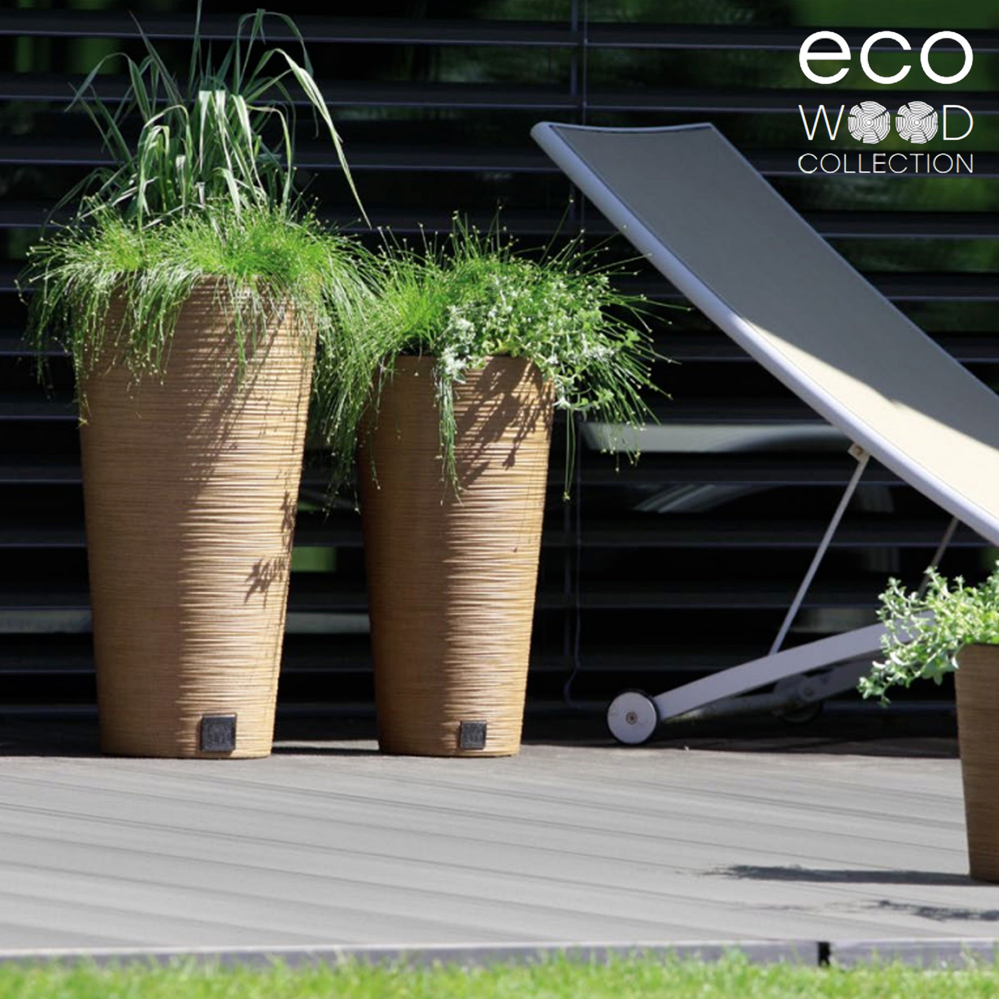 Plantador alto com tanque 15 L antracite - FURU - 5