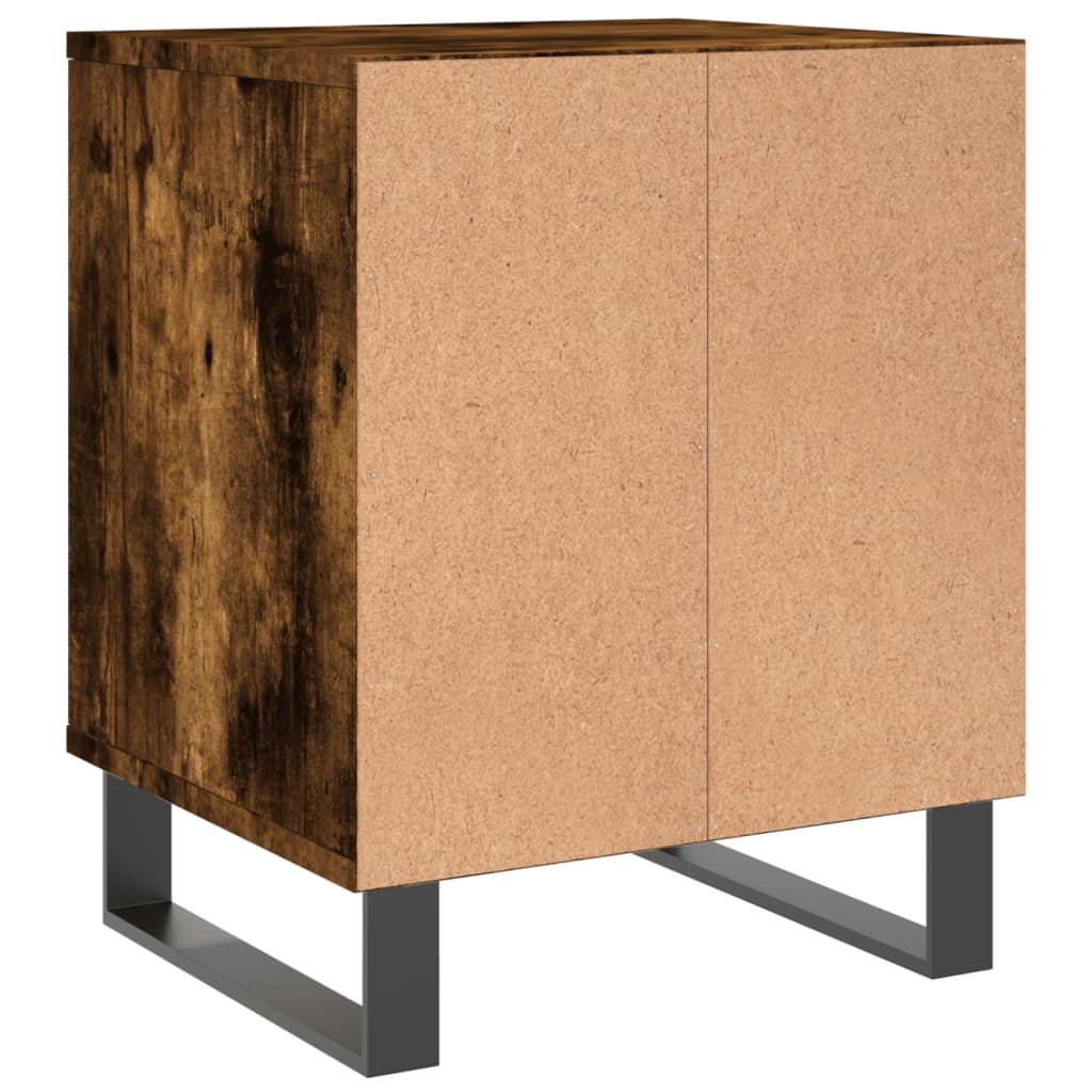 Table de chevet chêne fumé 40x35x50 cm bois d’ingénierie - 5
