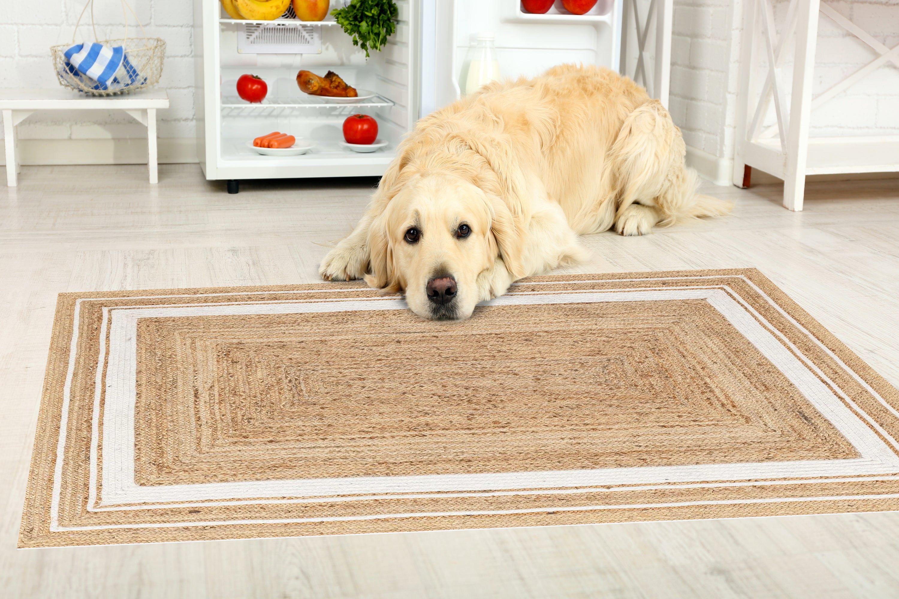 Tappeto antiscivolo in vinile Carthago 160x230 cm - PVC stampato, lavabile, ignifugo, per salotto e cucina - 3