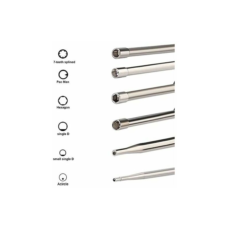 Carburateur--Set de 12 Outils de Réglage de Carburateur/Tournevis de Réglage pour Moteur à 2 Temps Embout Splined/Pac Man/D/Double D - 3