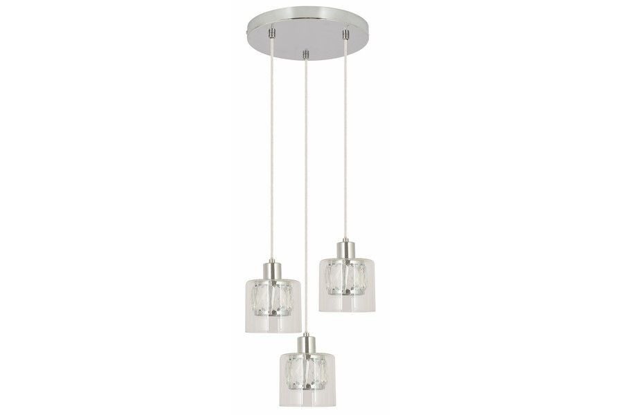 Lampa wisząca Elmo chromowana 3xE14x40W wym: 120 x 25 x 25 cm metal Reality