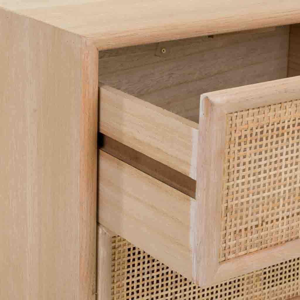 Mesa de cabeceira em malha de madeira e marrom 42x36,5x71 - 6