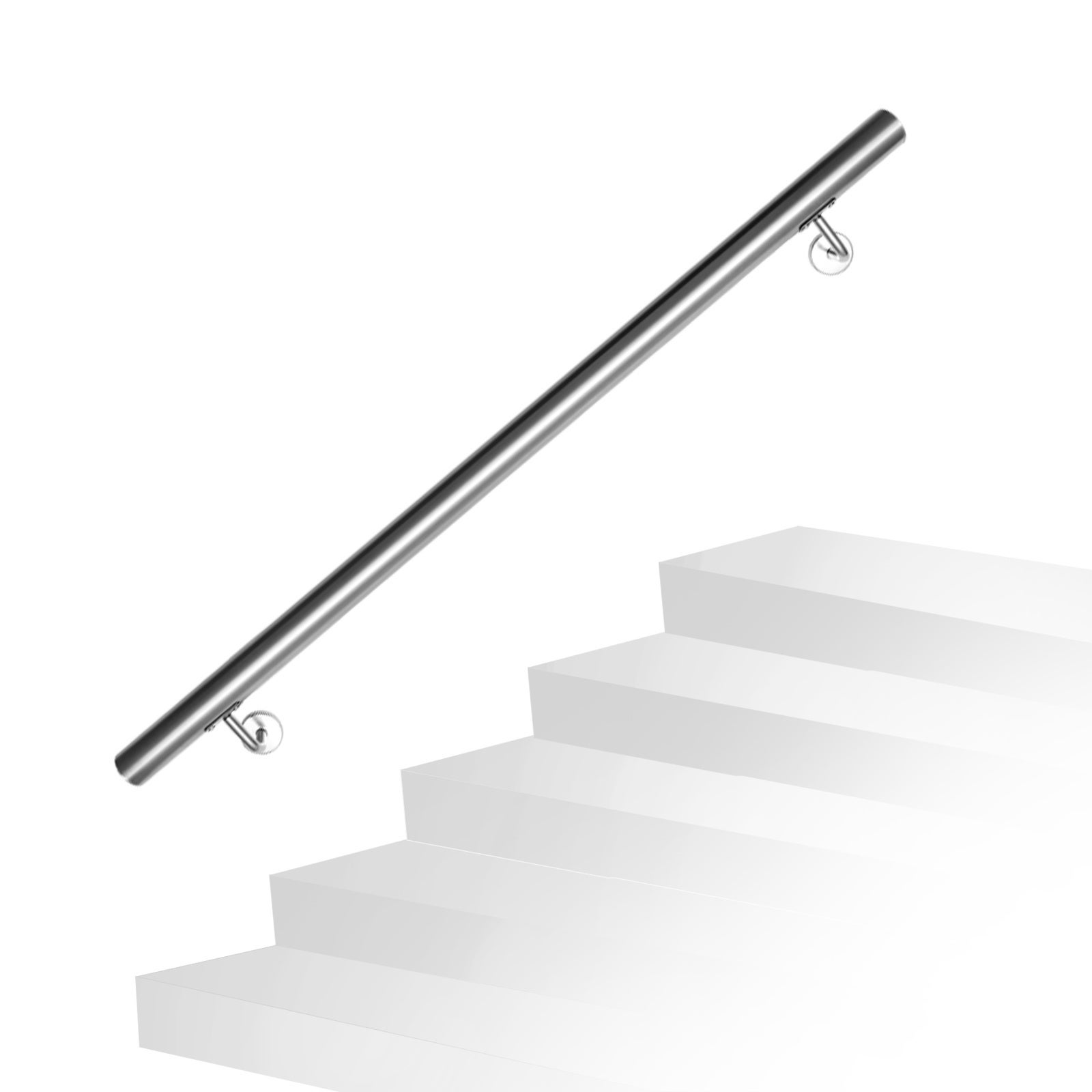 Corrimano in acciaio inox V2A per scale - Supporto a parete, scelta 100 cm | Leroy Merlin Corrimano in acciaio inox V2A per scale - Supporto a parete, scelta 100 cm | Leroy Merlin