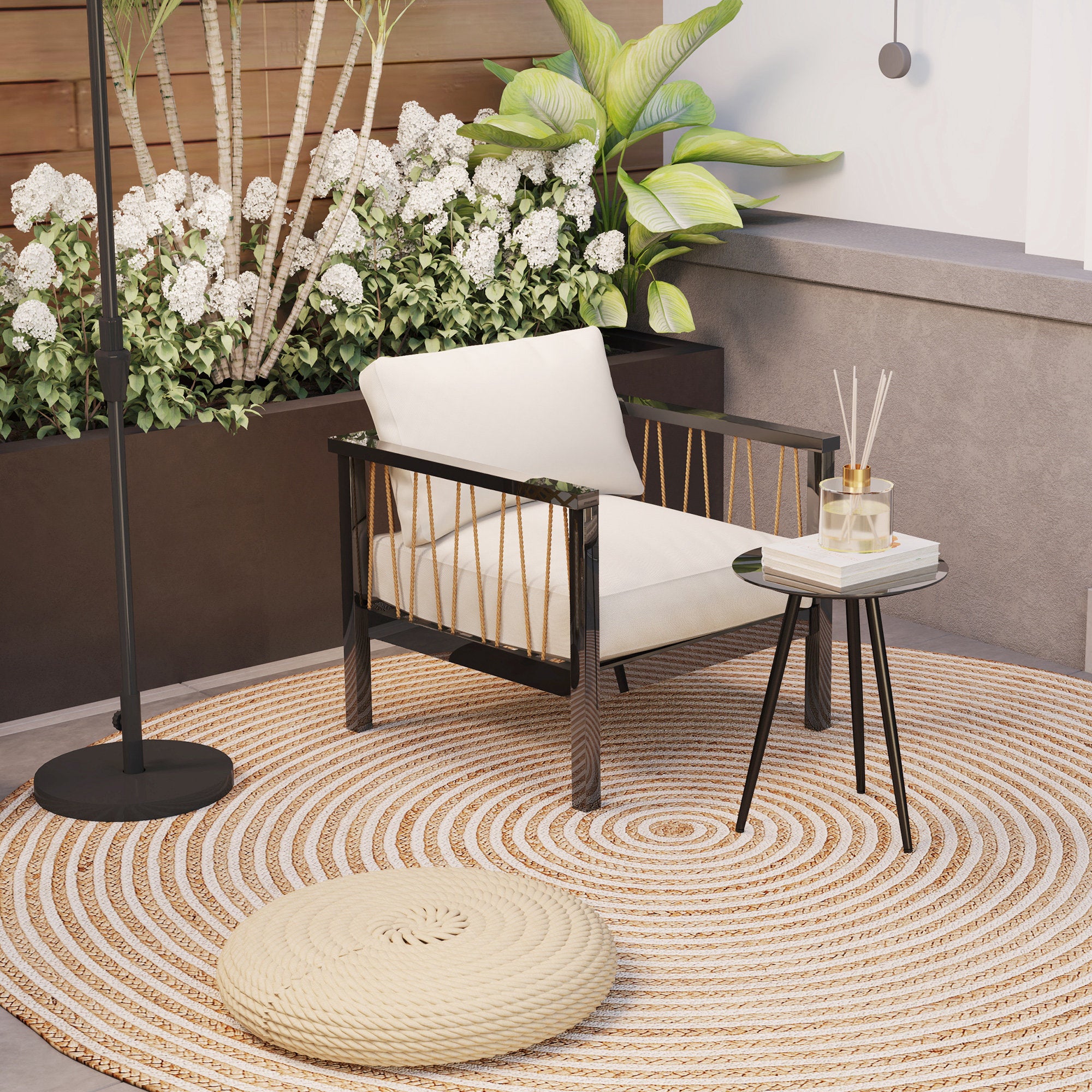 Table basse de jardin Acier Outsunny - 8
