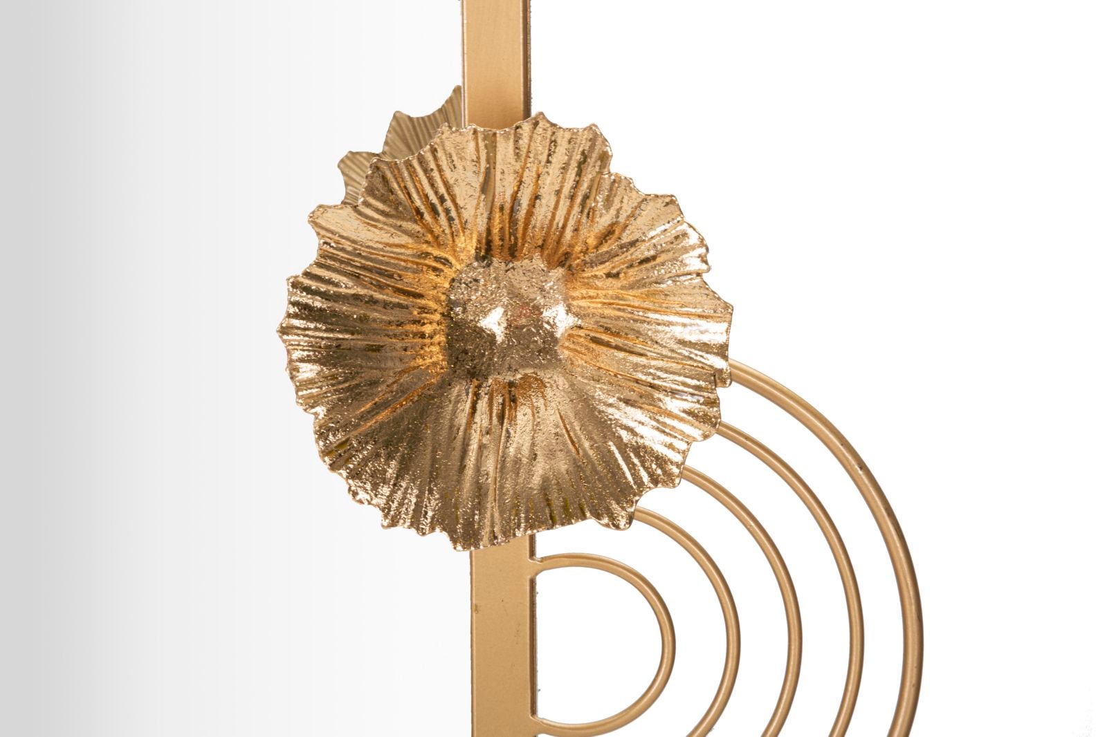 Specchio da parete con fiori in metallo multicolore cm 75x9,5x64,1 - 2