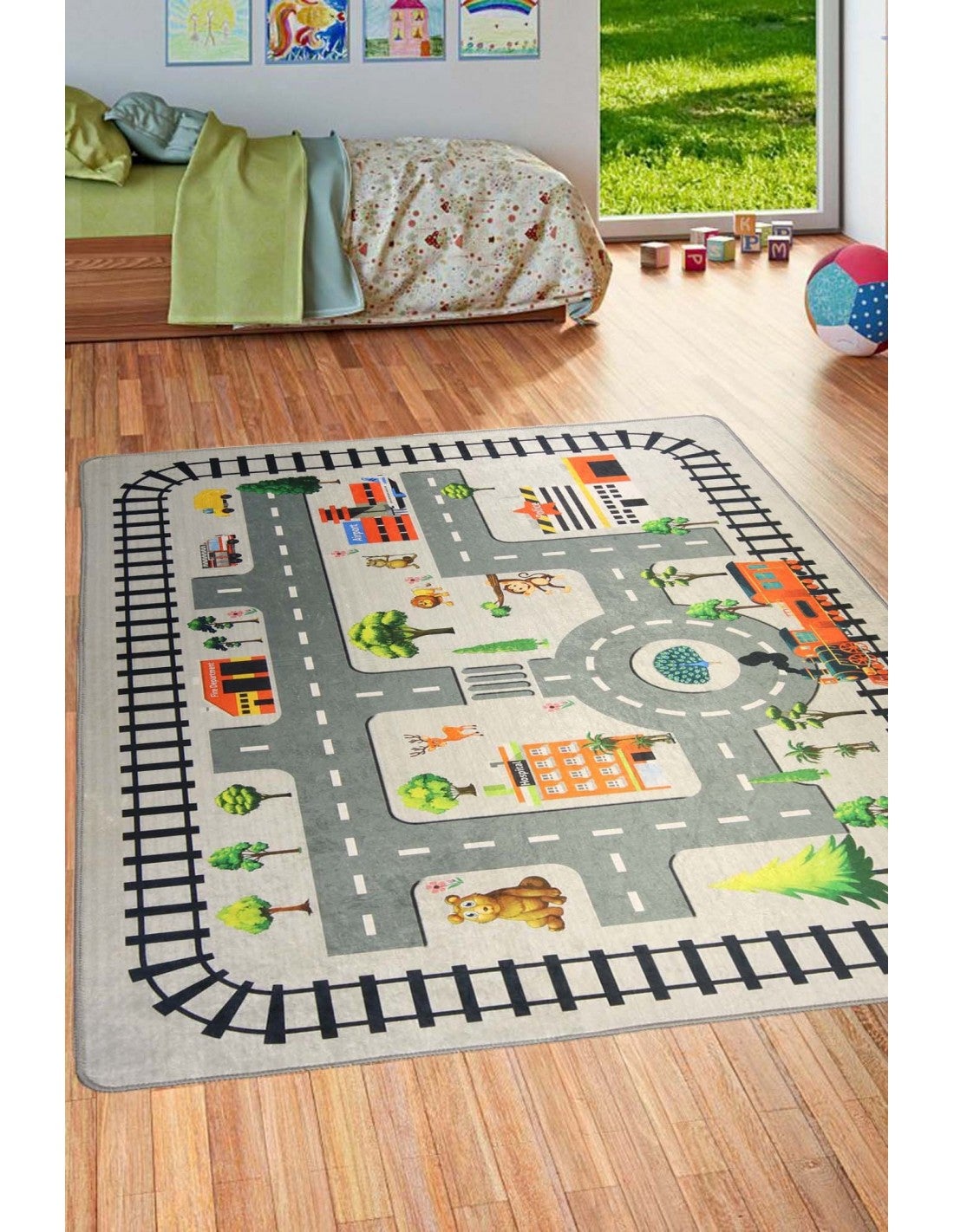 Tapetes CIRCUIT ZOO Cinzento - 80x150 - 2