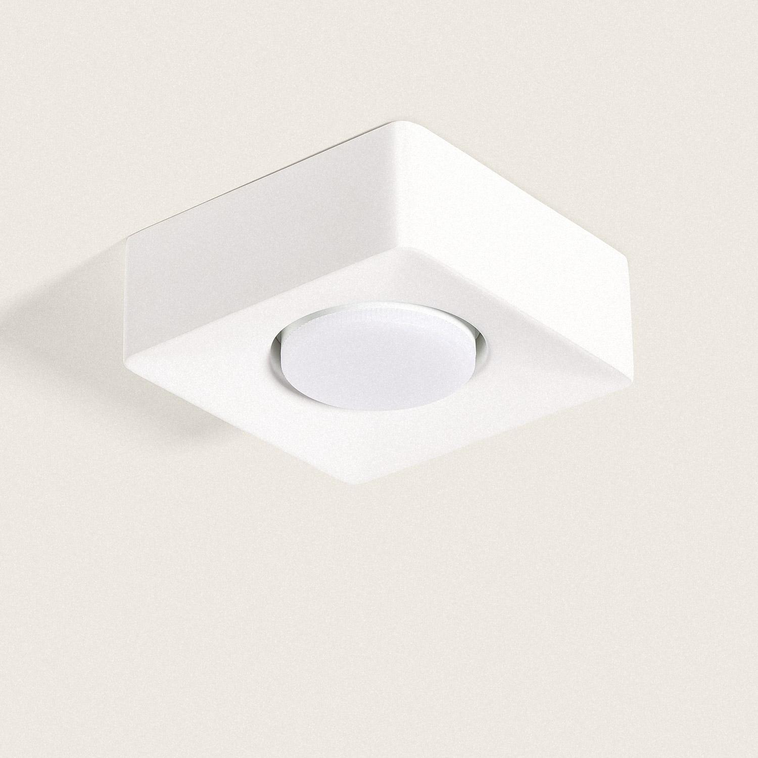 Ledkia - Plafoniera in Gesso 1 Faretto Quman, Bianco, Gesso, IP20, 0 ...