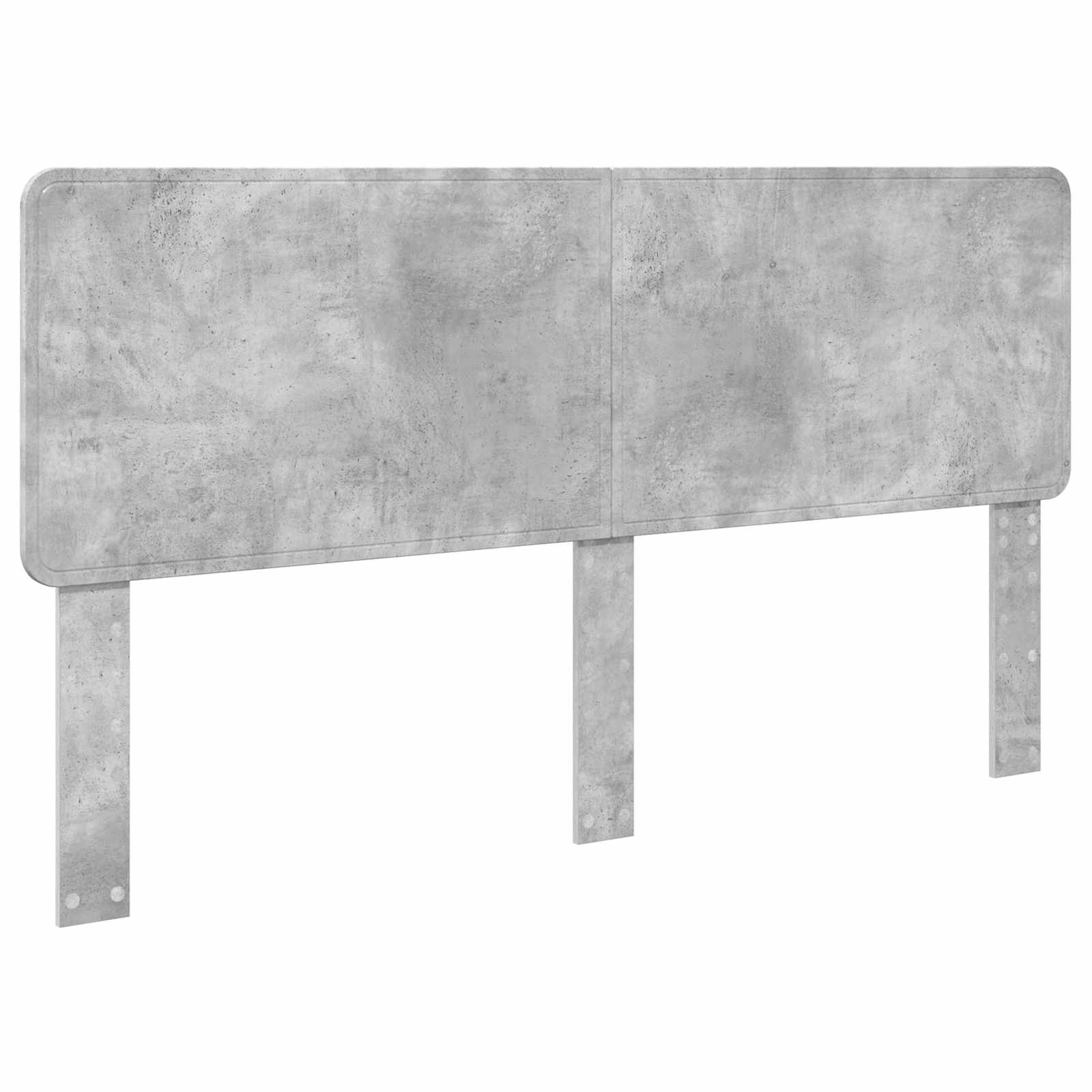 Cadre de lit gris béton 200 x 200 cm panneau de bois - 7