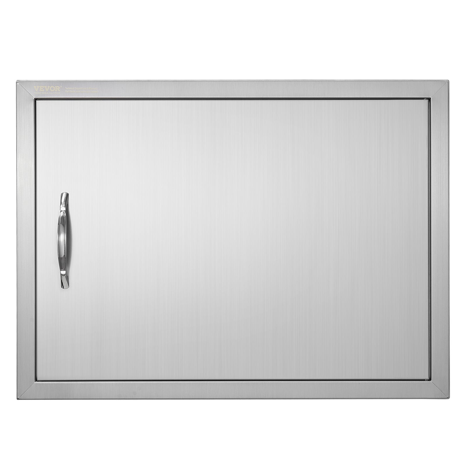 Drzwiczki dostępowe do grilla VEVOR, 685 x 508 mm, pojedyncze zewnętrzne drzwi kuchenne, drzwi ze stali nierdzewnej montowane podtynkowo, pionowe drzw