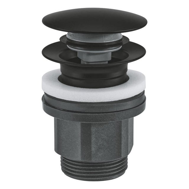 Ventil lavoar Grohe 1024642430, 63 mm, 45 mm, 35 diametru, 1 1/4 diametru montaj, universal, in bideu, in lavoar, Negru