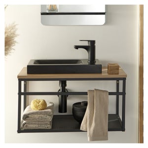 Meuble lave-mains WILO vasque noire