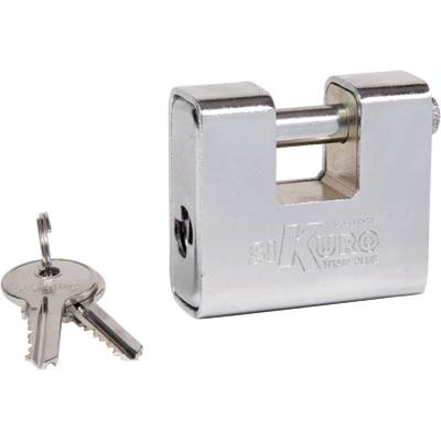 Cadenas Anti-effraction Blindé - Cylindre à Tige 10 Mm, 3 Clés - Pour Volet, Garage - 80 Mm, Laiton