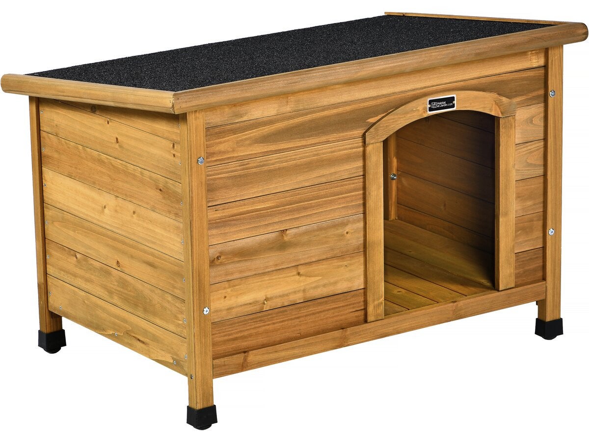 Drewniana buda dla psa "Max" - 85 x 57 x 58 cm - Brązowa