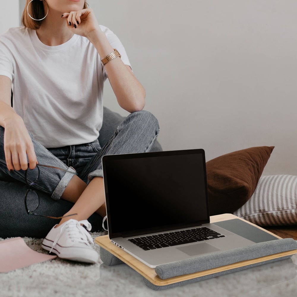 Pad per laptop / Cuscino per laptop COMFILAP 55 x 36 cm con mouse e poggiapolsi marrone hjh OFFICE - 9