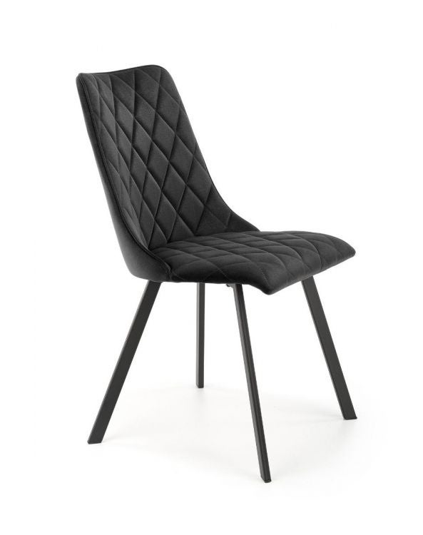 Krzesło tapicerowane K450 VELVET czarne