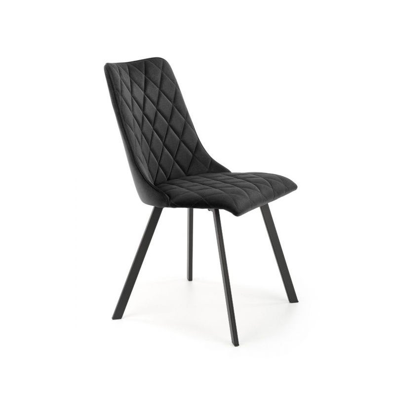 Krzesło tapicerowane K450 VELVET czarne