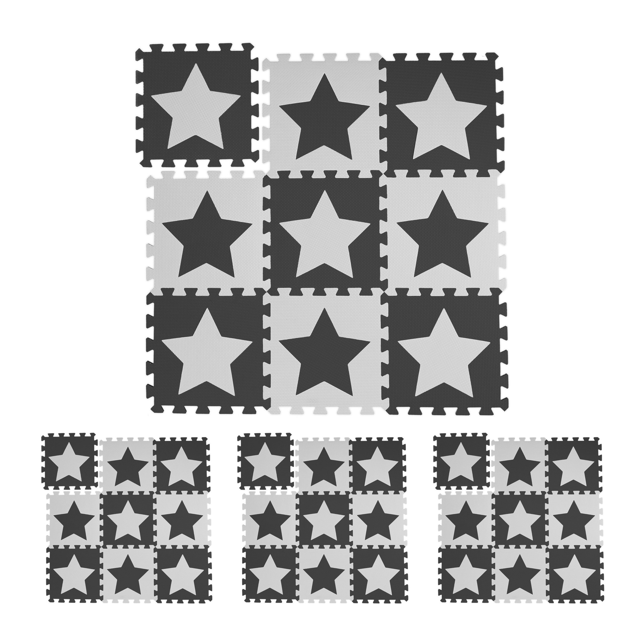 36 losas alfombra puzle bebé, goma eva, colchoneta niños, sin sustancias nocivas, suelo juego, gateo, blanco y gris