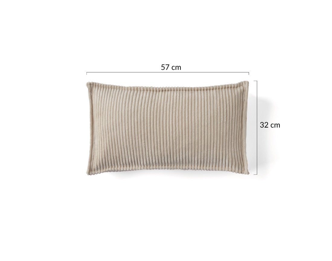 Coussin en velours côtelé beige 32 x 57 cm - STELLA - Best Mobilier - 4