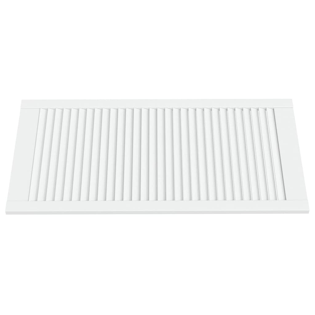 Porte d'armoire à lattes en bois de pin blanc 99,3x49,4 cm - COMFORTXL - 3