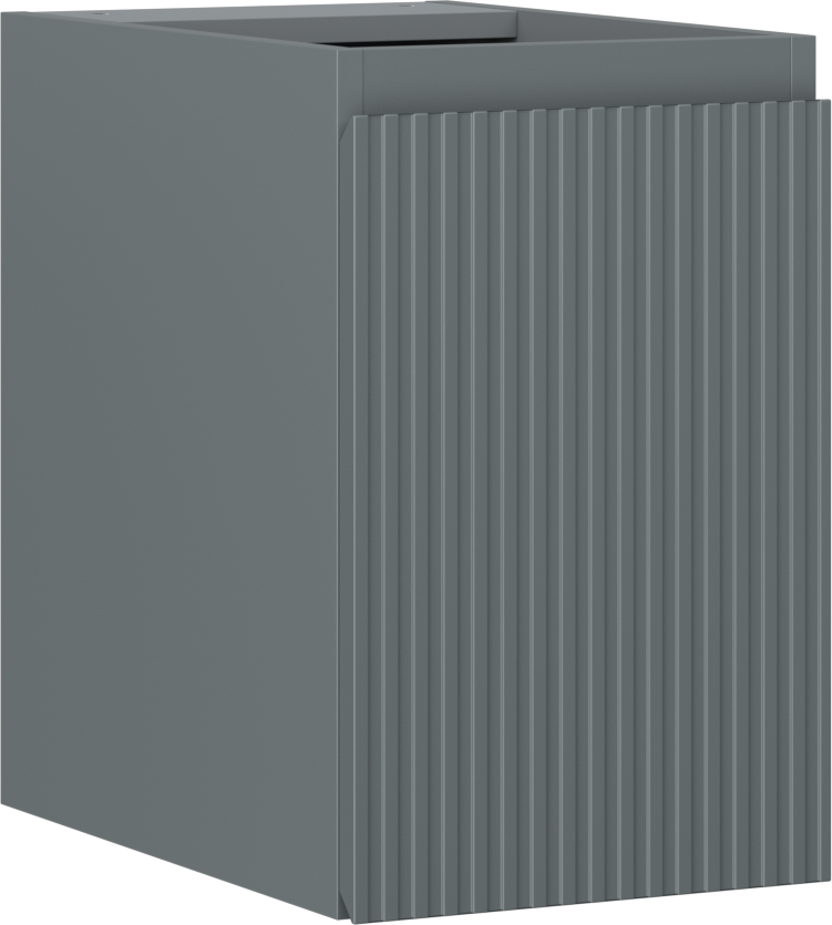 Mexen Rivel szafka łazienkowa podumywalkowa 30 cm, 1 drzwi, ryflowana, grafit mat - 91A21-03047-1-BF66