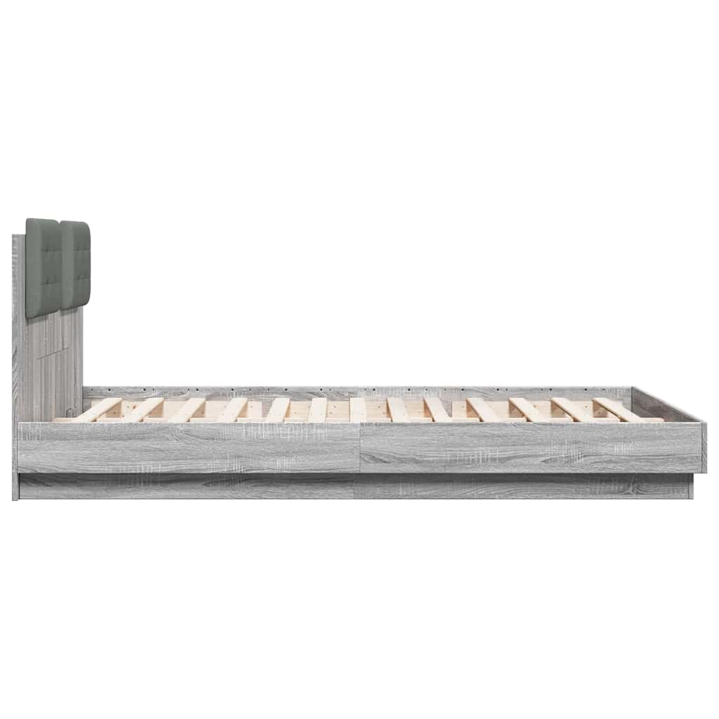 Cadre de lit sans matelas gris 140 x 200 cm - 5
