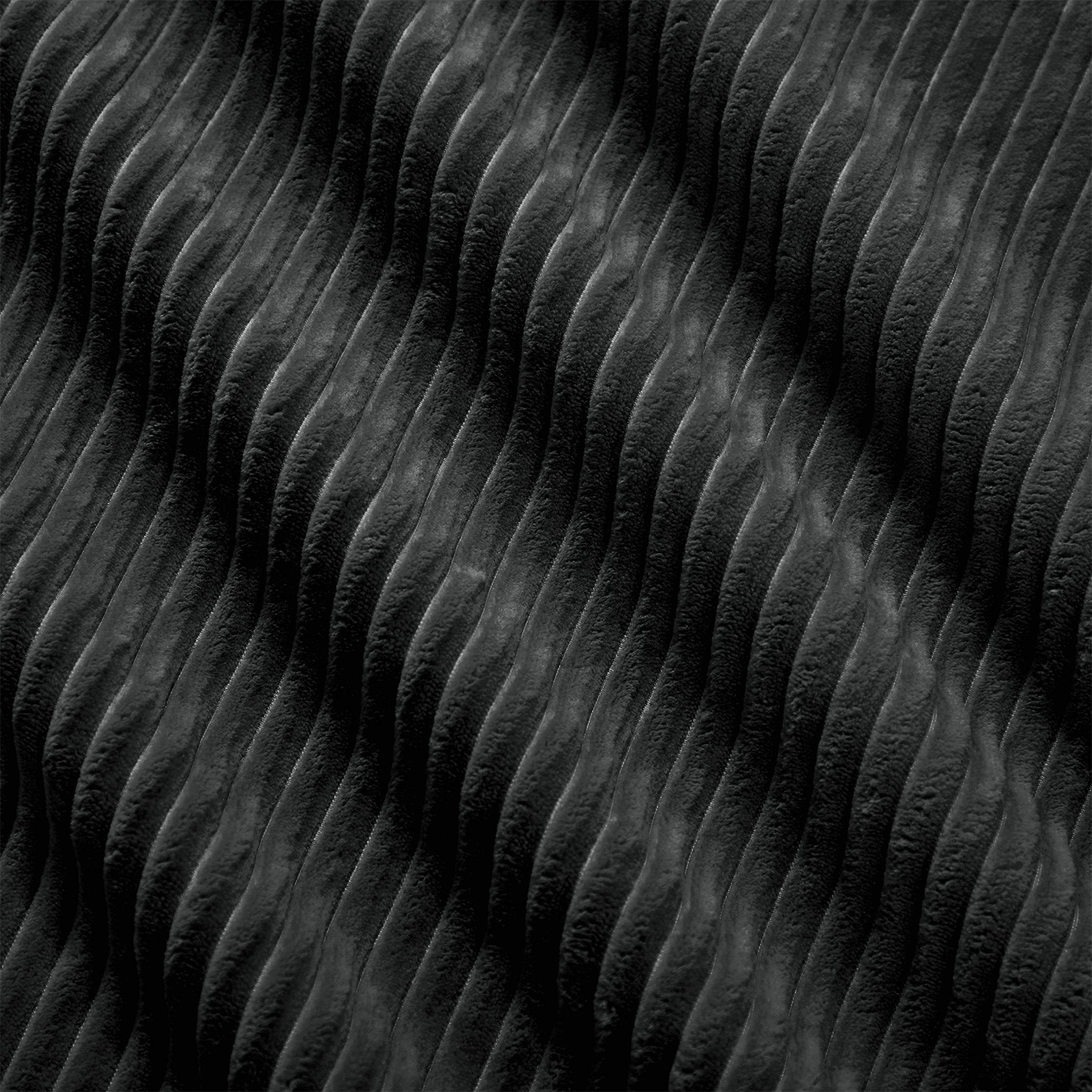 Canapé d\'angle 2 places 208 cm, modulable avec accoudoirs incurvés, antidérapant - pieds élargis – tissu velours côtelé – noir - 9