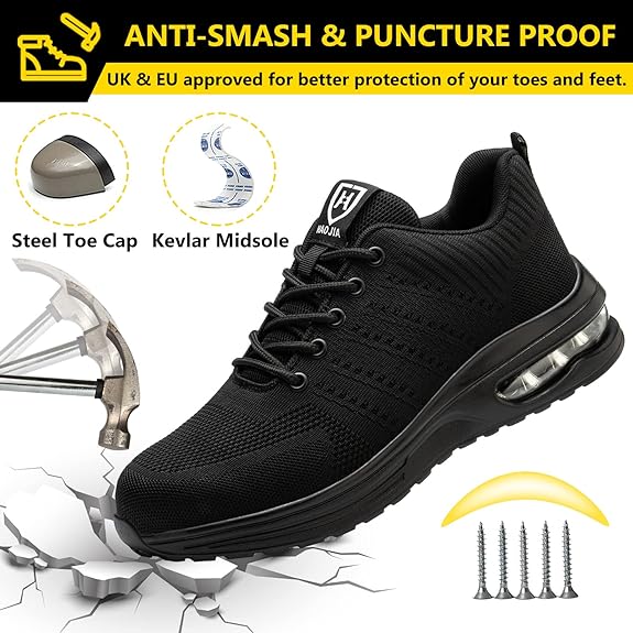 Scarpe Antinfortunistiche Uomo Donna - Leggere Con Punta Acciaio E Antiperforazione - Foto 1