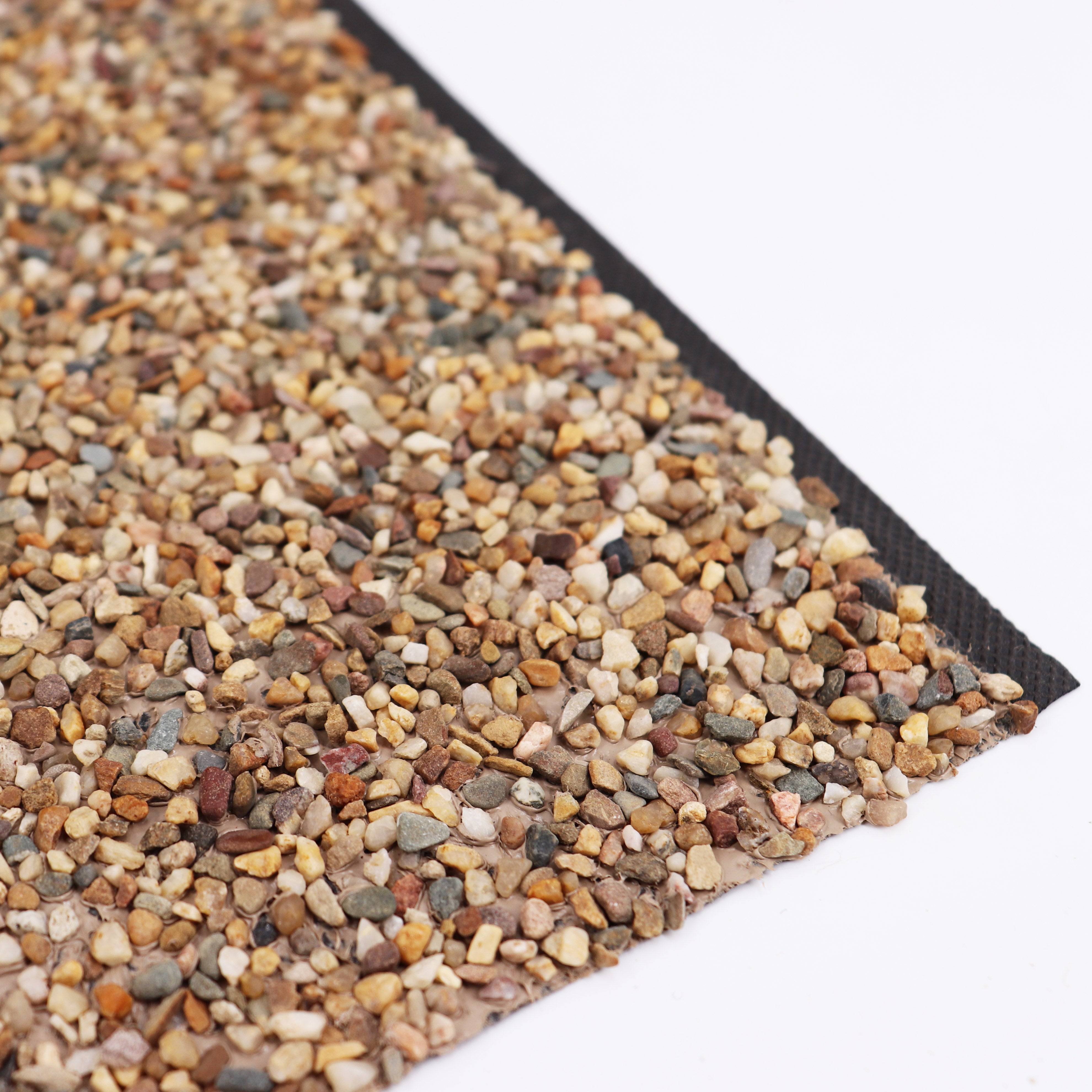 Bâche gravillonnée 1 m x 1 m de large pour les bords de cours d'eau de jardin, film pour bassin de jardin, revêtement de bassin, couleur sable - 5