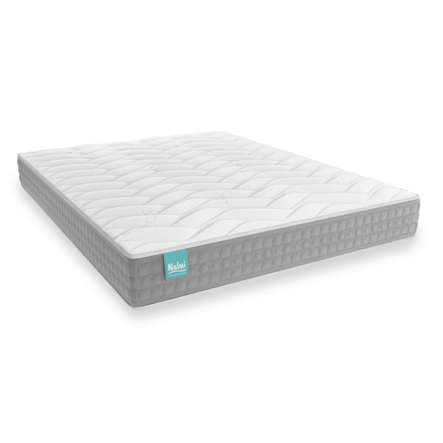Nalui colchón viscoelástico 180x190 cm talaia blanco ±21cm firmeza media con tejido strech bambú. reversible | fabricado en españa